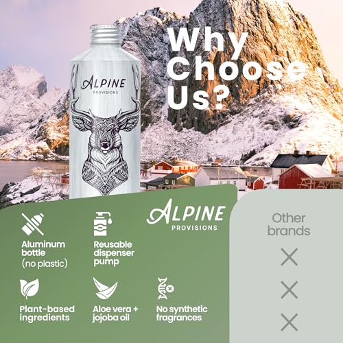 Alpine Provisions Natural Organic Shampoo – Sulfate-Free Vegan Hydrating Hair Repair – 16.9 fl oz